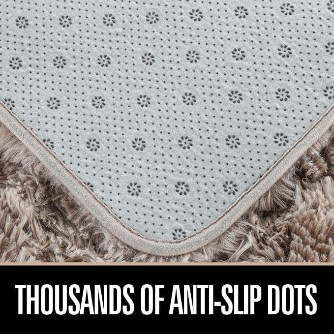 Luxury Fluffy Rainbow Colorful Area Rug | Egoodhome™