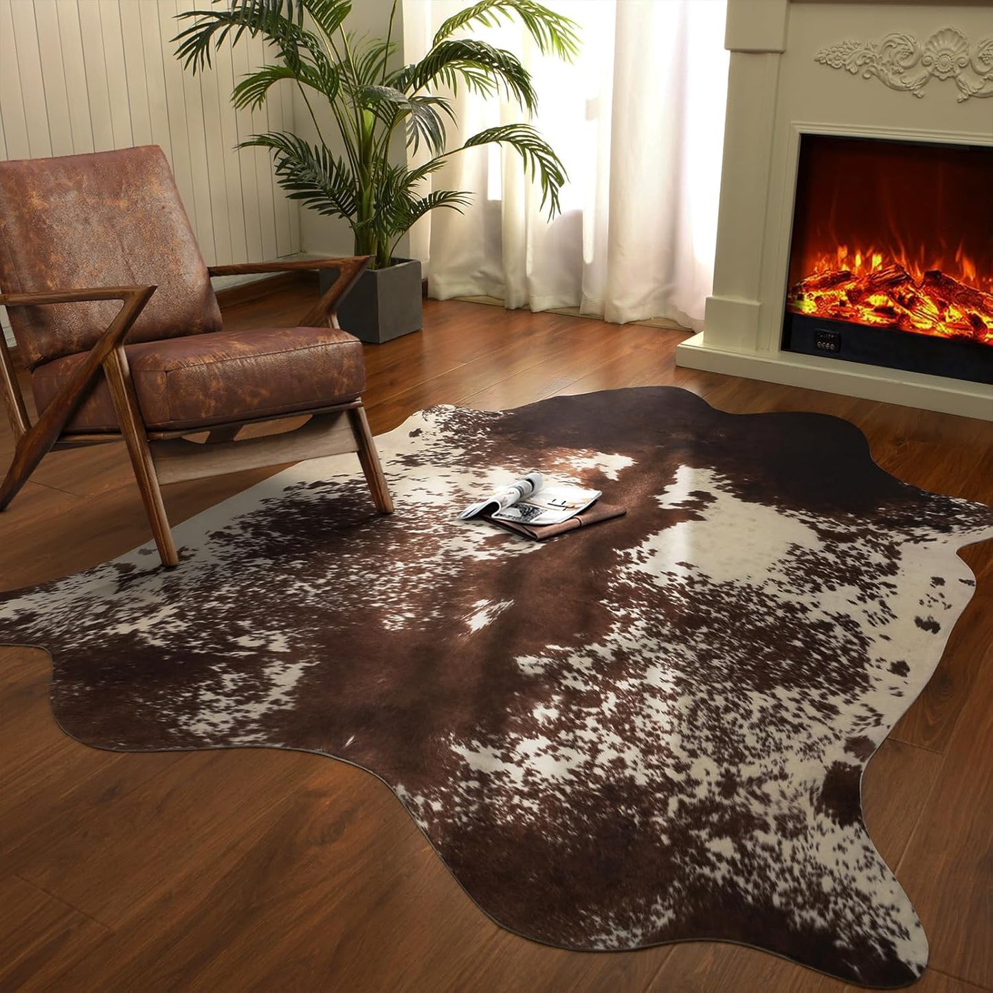 Premium Cowhide Style, Faux Animal Hide Rug | Egoodhome™