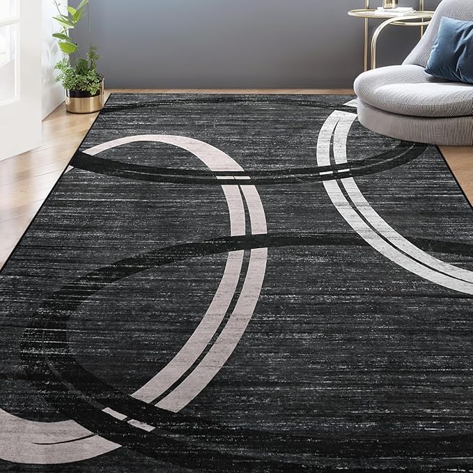 Abstract Big High Traffic Modern Rugs | Egoodhome™