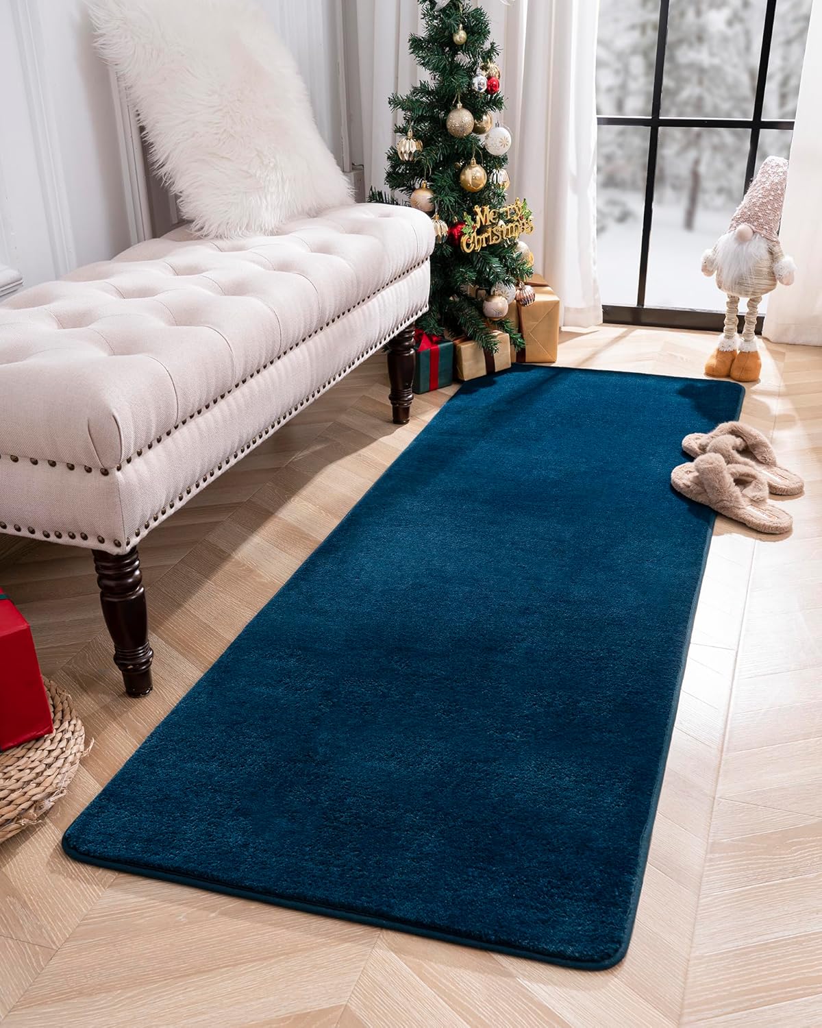 Solid-color Minimalist Washable Modern Area Rug | Egoodhome™