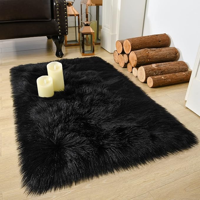 Washable Furry Durable Faux Throw Carpet | Egoodhome™