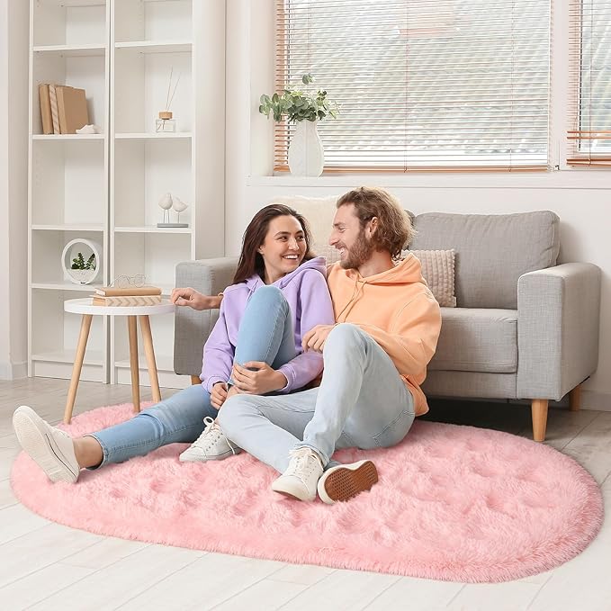 Fluffy Shaggy Area Rugs for Bedroom Bedside | Egoodhome™