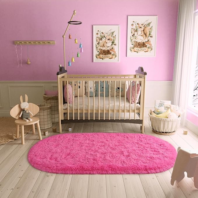 Fluffy Shaggy Area Rugs for Bedroom Bedside | Egoodhome™