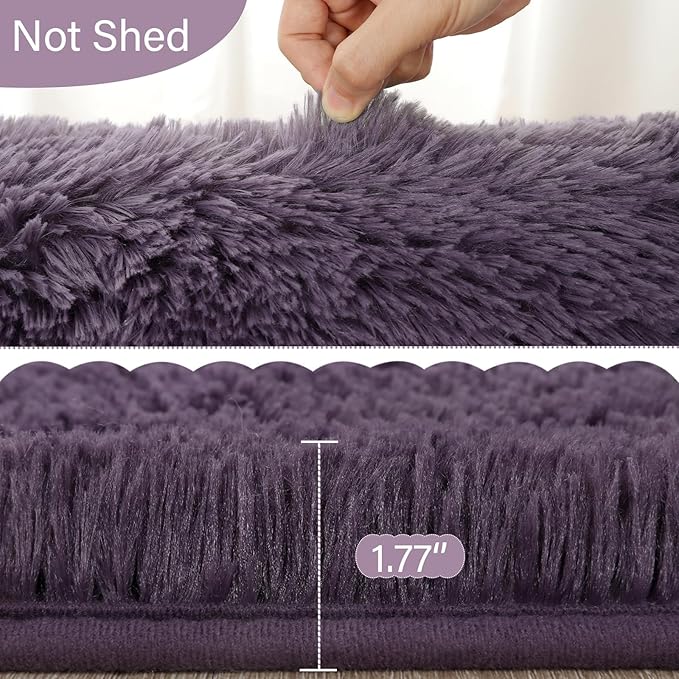 Fluffy Shaggy Area Rugs for Bedroom Bedside | Egoodhome™
