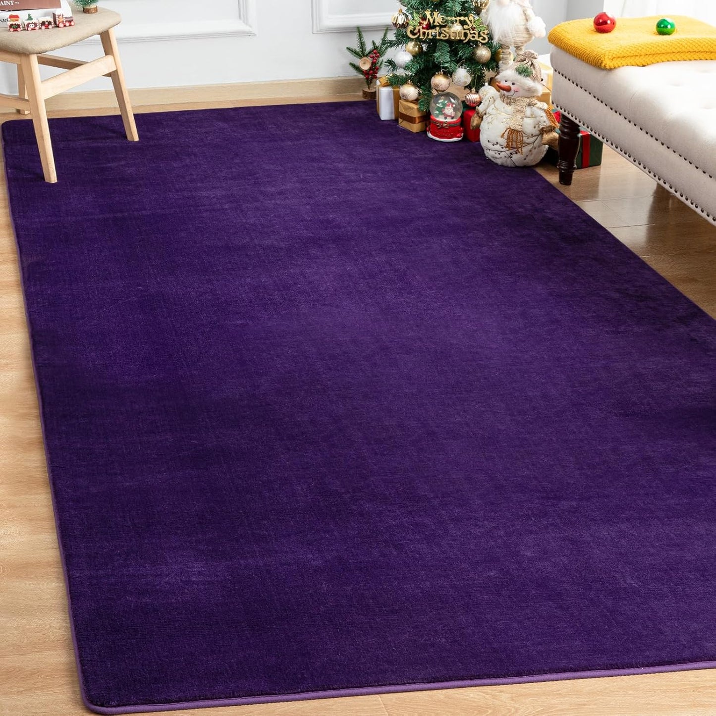 Solid-color Minimalist Washable Modern Area Rug | Egoodhome™