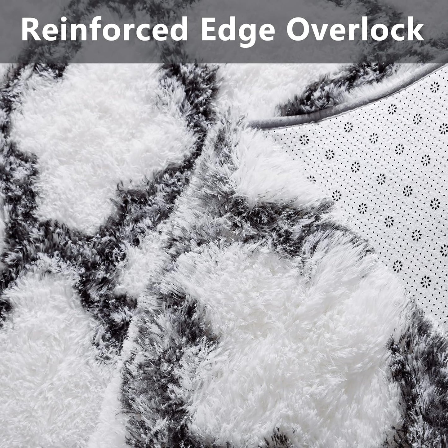 Geometric Plush Fluffy Modern Area Luxury Shag Rugs | MUSICWAKER™