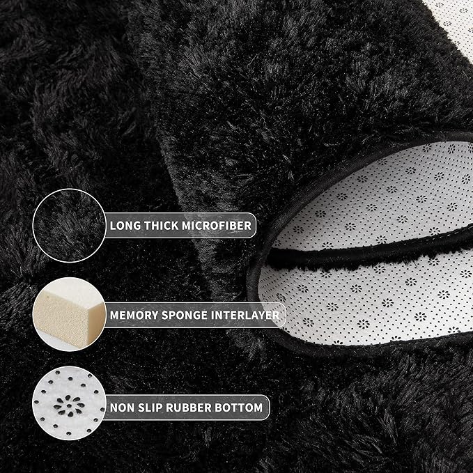 EGOODHOME Large Soft Fluffy  Modern Rug | Egoodhome™