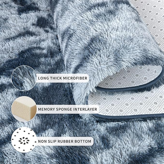 EGOODHOME Large Soft Fluffy  Modern Rug | Egoodhome™