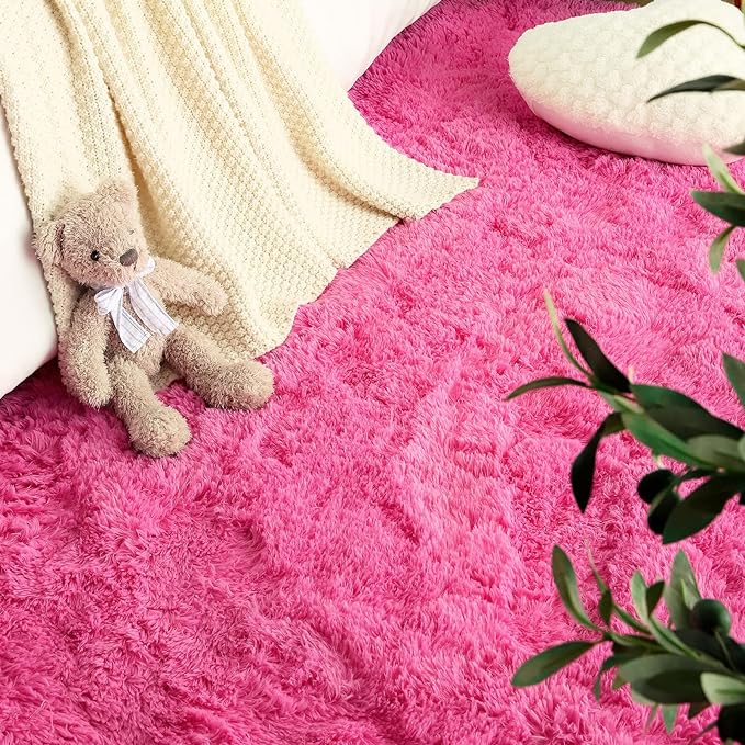 Fluffy Shaggy Area Rugs for Bedroom Bedside | Egoodhome™