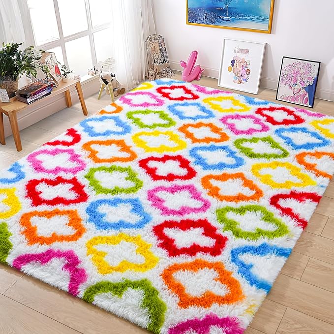 EGOODHOME Large Soft Fluffy  Modern Rug | Egoodhome™