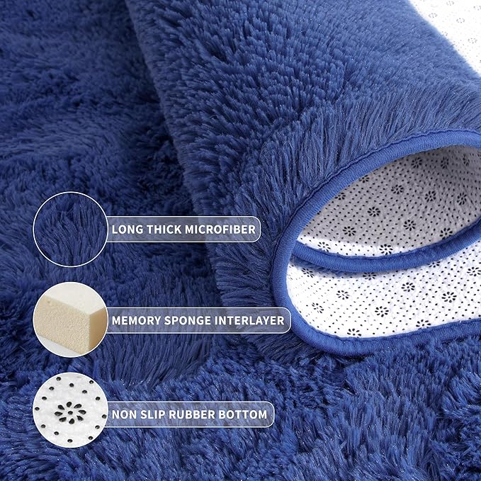 EGOODHOME Large Soft Fluffy  Modern Rug | Egoodhome™