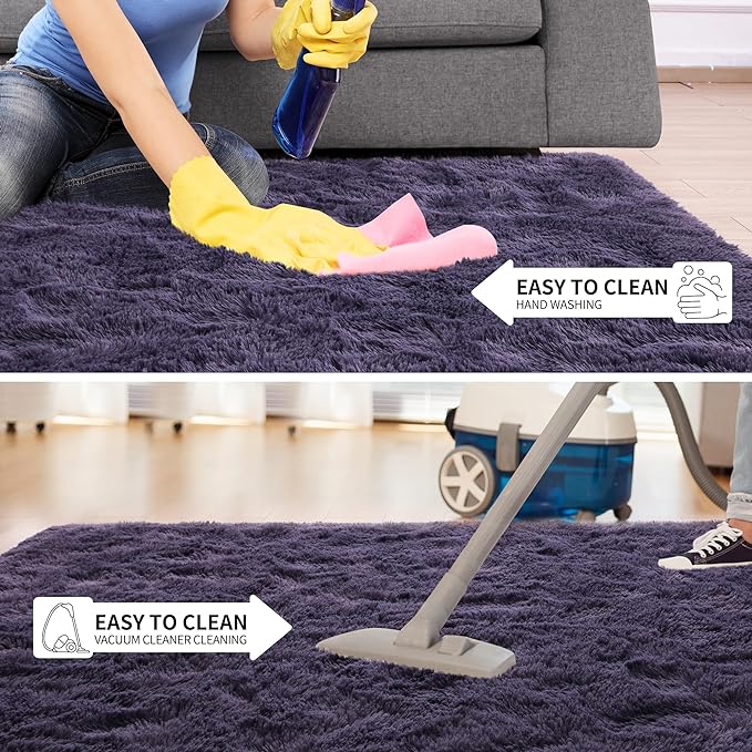 EGOODHOME Large Soft Fluffy  Modern Rug | Egoodhome™