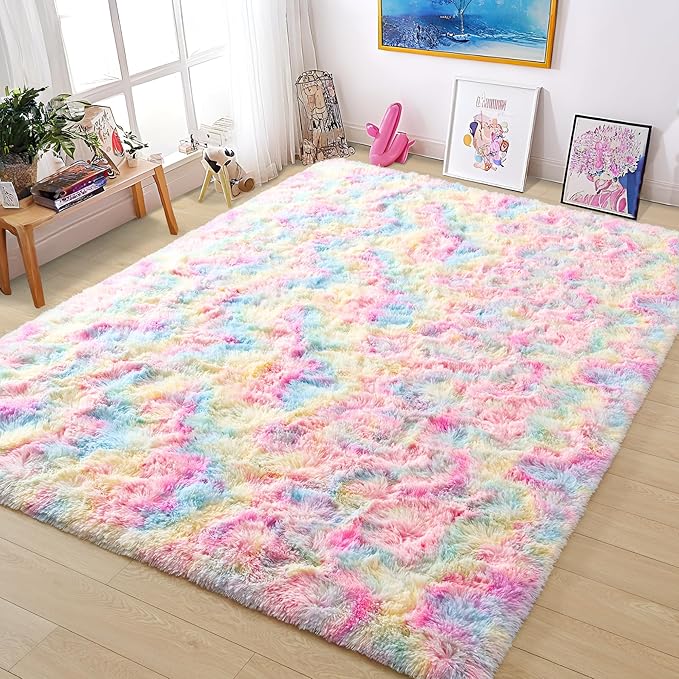 EGOODHOME Large Soft Fluffy  Modern Rug | Egoodhome™