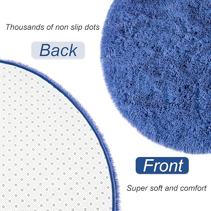 Fluffy Shaggy Area Rugs for Bedroom Bedside | Egoodhome™