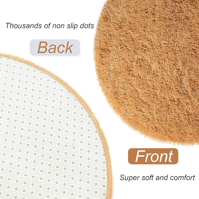 Fluffy Shaggy Area Rugs for Bedroom Bedside | Egoodhome™