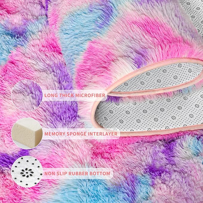 EGOODHOME Large Soft Fluffy  Modern Rug | Egoodhome™