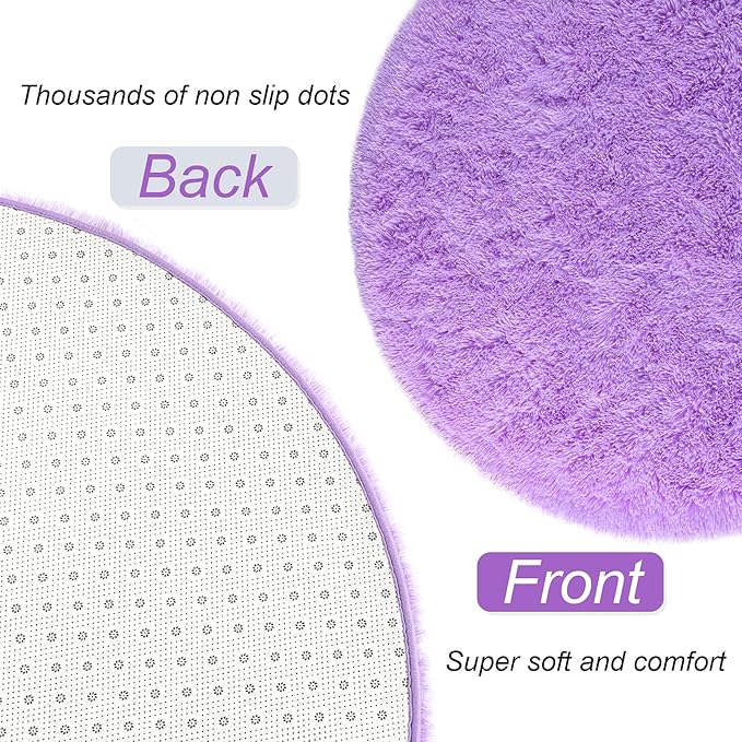Fluffy Shaggy Area Rugs for Bedroom Bedside | Egoodhome™