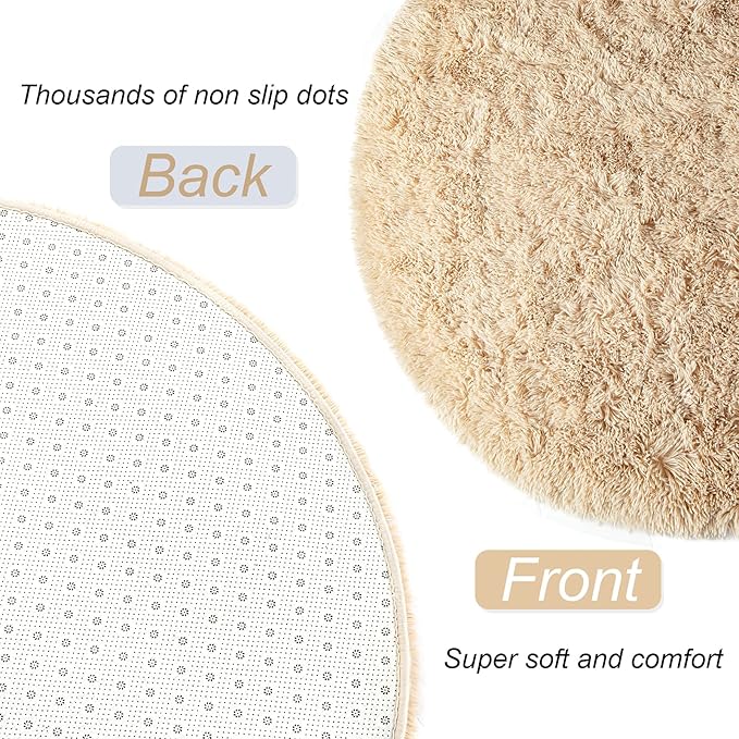 Fluffy Shaggy Area Rugs for Bedroom Bedside | Egoodhome™