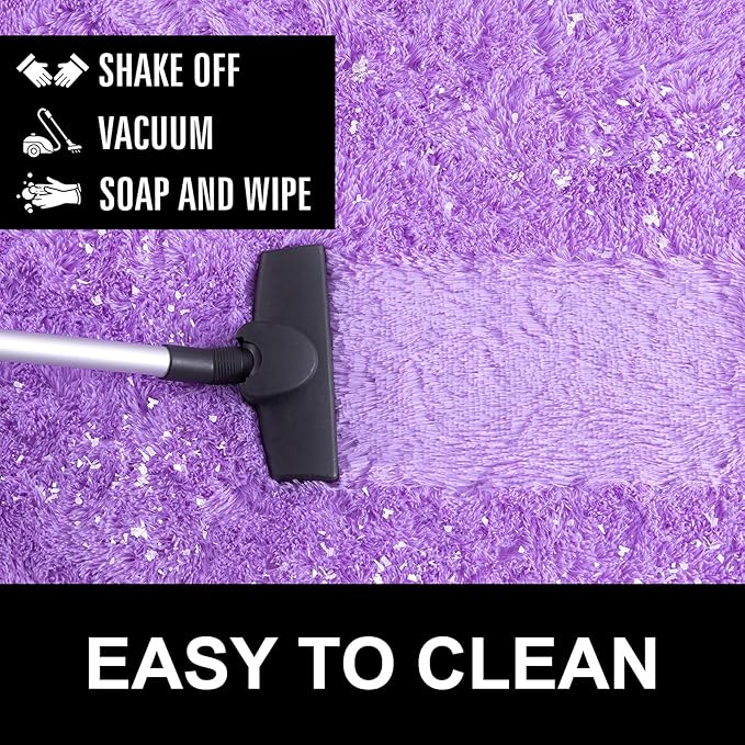 Fluffy Shaggy Area Rugs for Bedroom Bedside | Egoodhome™