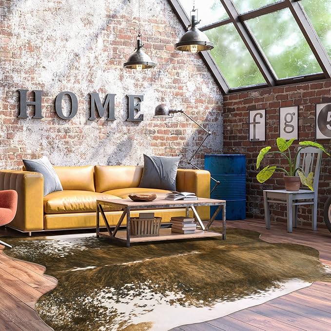 Stylish Cow Large Accent Western Rug | Egoodhome™