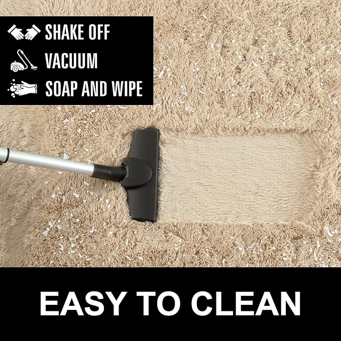 Fluffy Shaggy Area Rugs for Bedroom Bedside | Egoodhome™