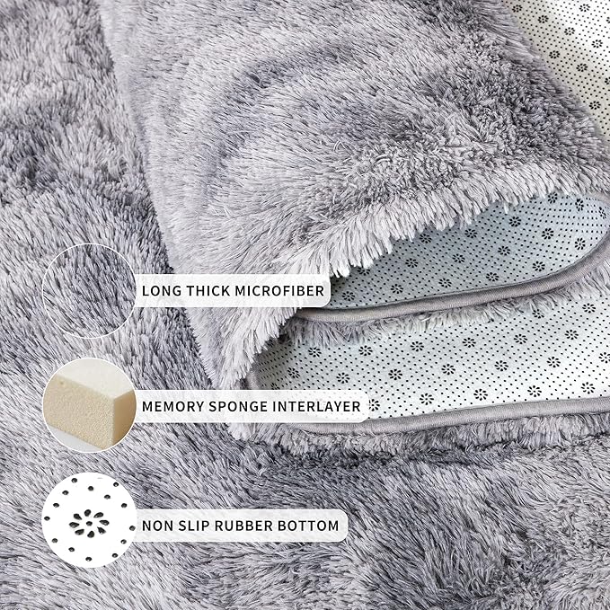 EGOODHOME Large Soft Fluffy  Modern Rug | Egoodhome™