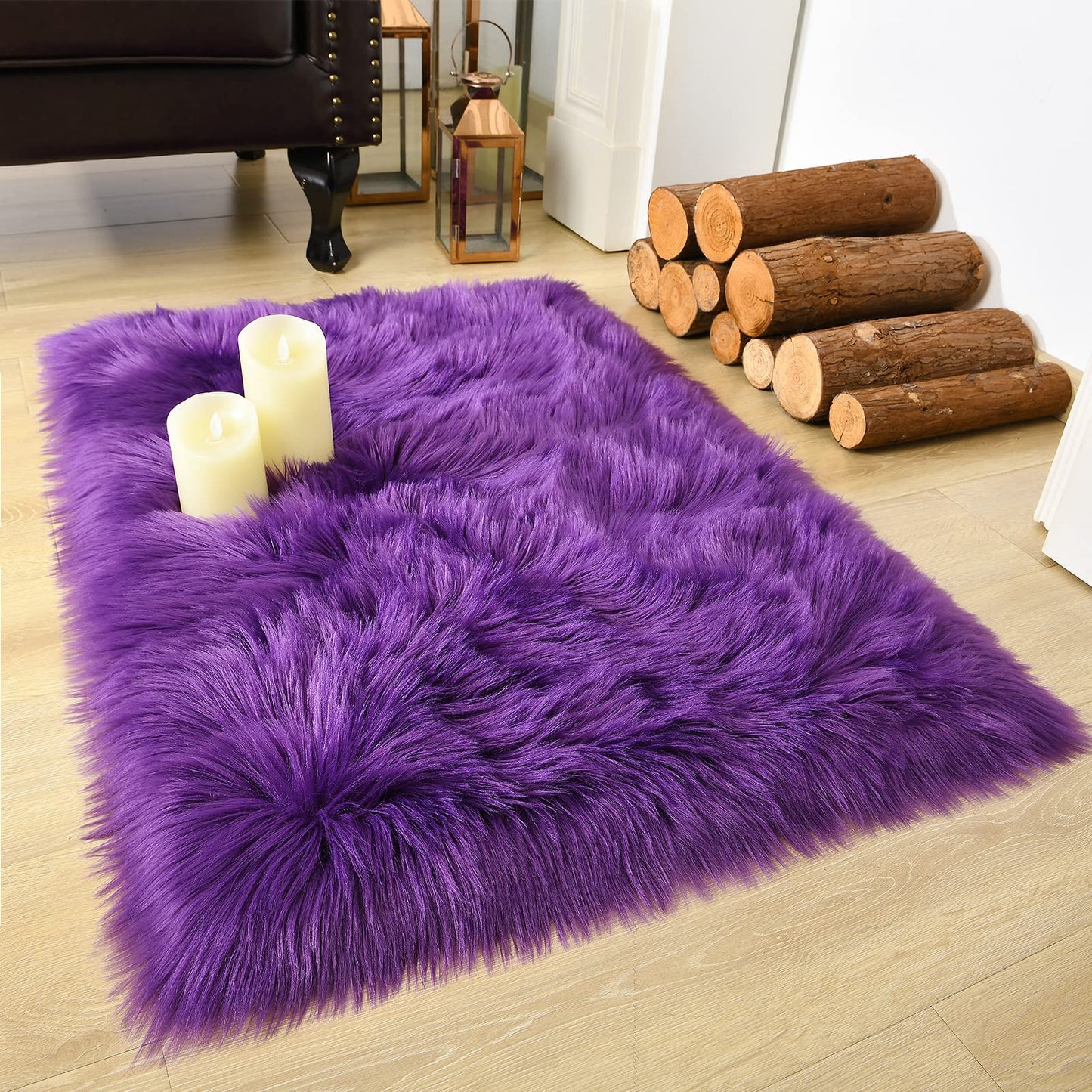 Washable Furry Durable Faux Throw Carpet | Egoodhome™