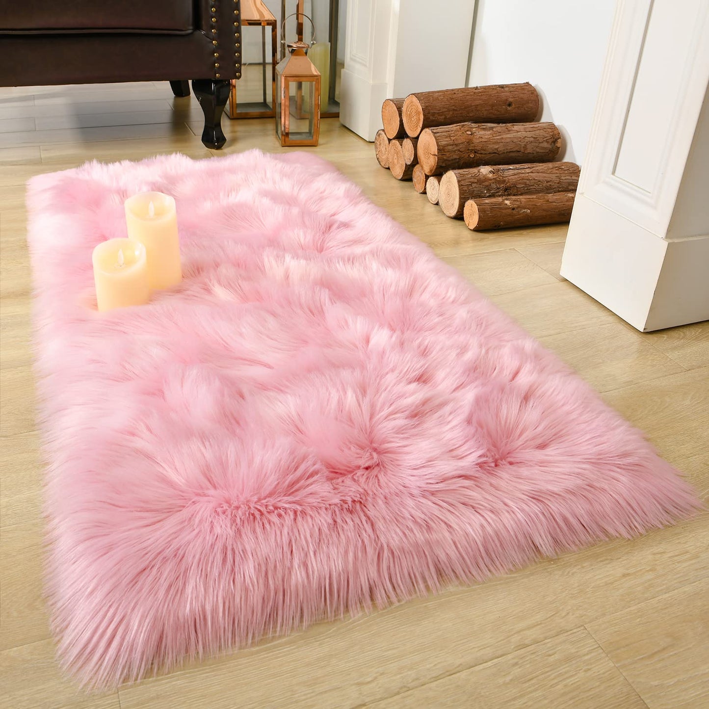Washable Furry Durable Faux Throw Carpet | Egoodhome™