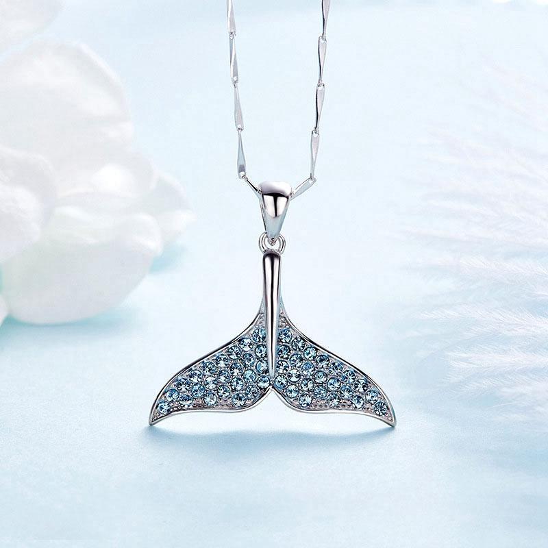 Mermaid Dolphin Fishtail Pendant Necklace