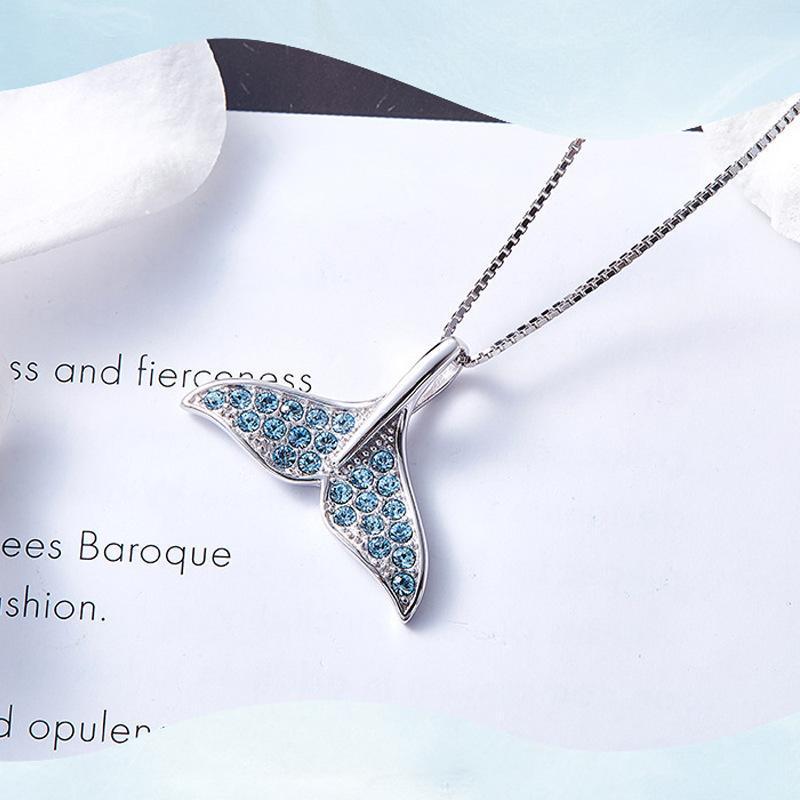 Mermaid Dolphin Fishtail Pendant Necklace