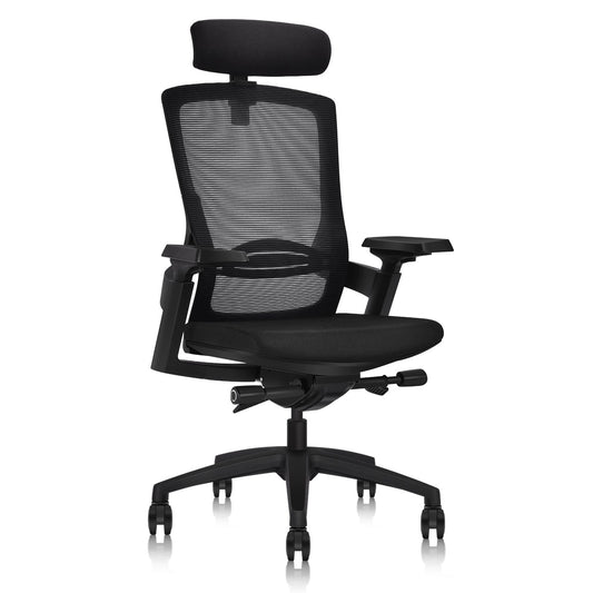 Ergonomic Office Chair with Wrapping headrest and tilt Limit Device | Adjustable headrest Height | Adjustable Waist Support | Adjustable 3D armrests