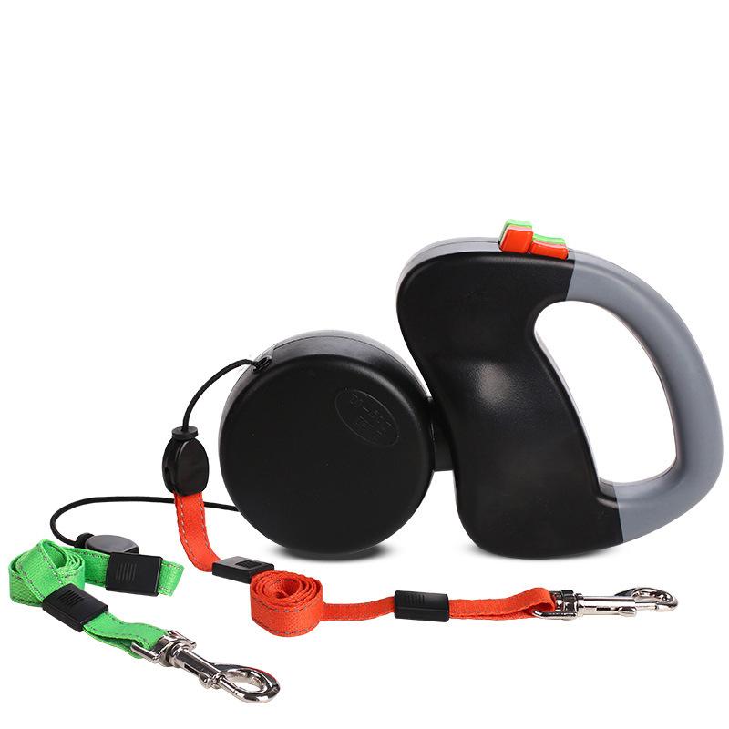 360° Tangle-Free, Heavy Duty Retractable Hoison Dog Leash with Anti-Slip Handle; One-Handed Brake, Pause, Lock. Easy Single Lock/Release Button and Ergonomic Handle