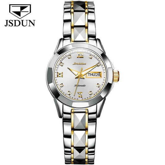 Tungsten Steel Waterproof Automatic Mechanical Business Men's And Women's Watches
