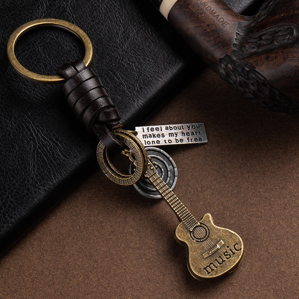 Fashion Music Guitar Key Chain