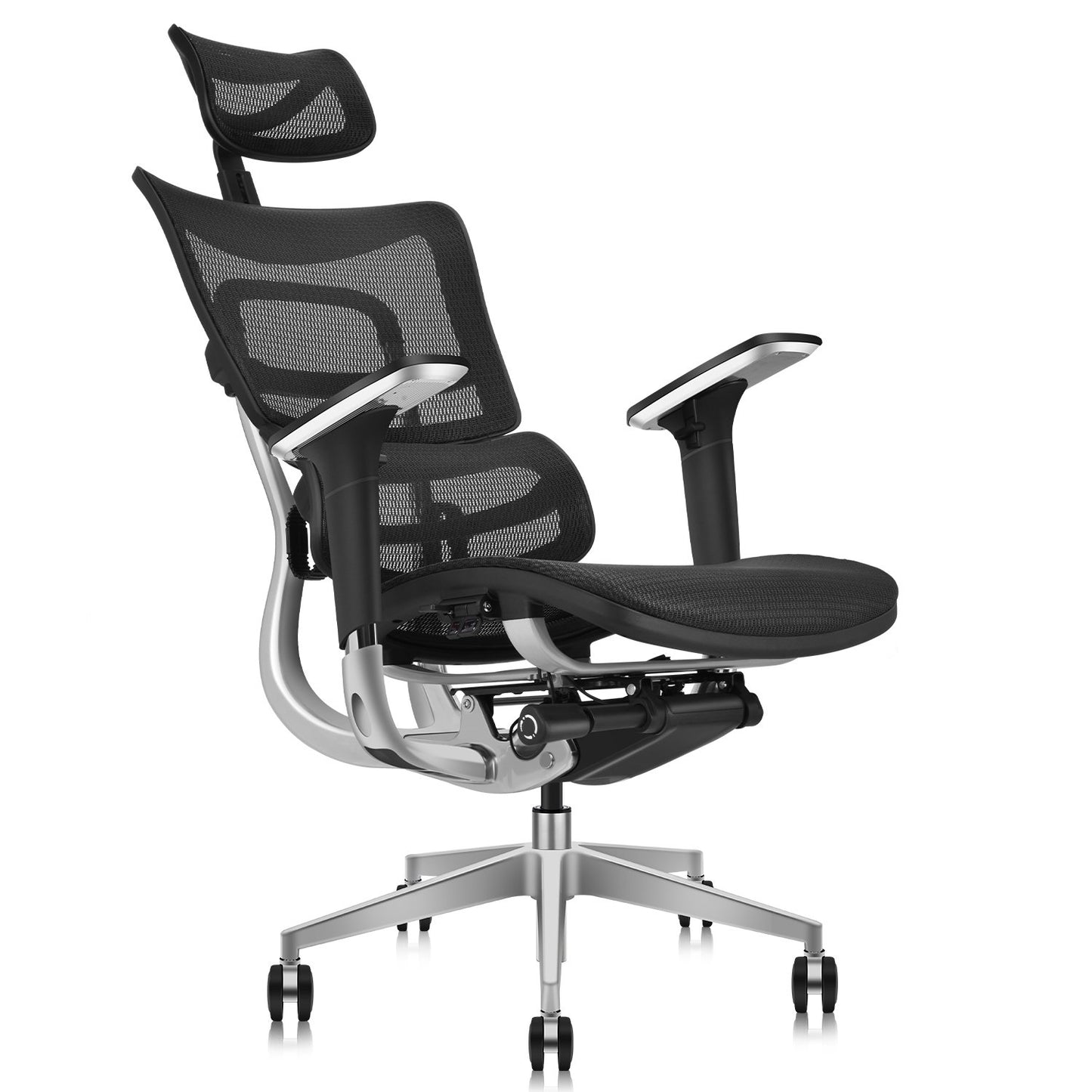 Ergonomic Office Chair with Wrapping Headrest and Tilt Limiter | Backrest Height Adj | Headrest Height Adj | Seat Depth Adj | 3D Armrests Adj