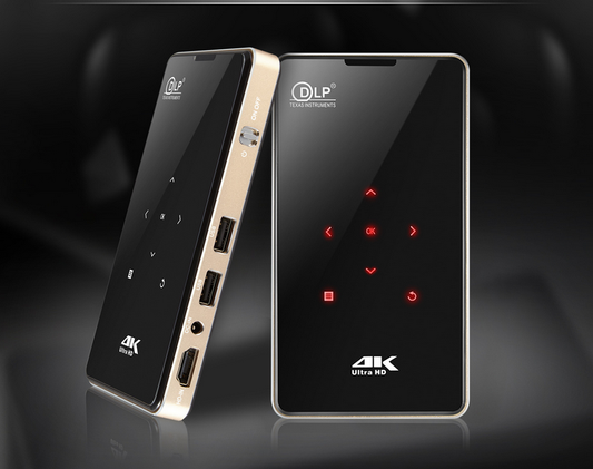 4K DLP Micro Projector 2.4G WiFi 1000:1 Phone Control Video Projector