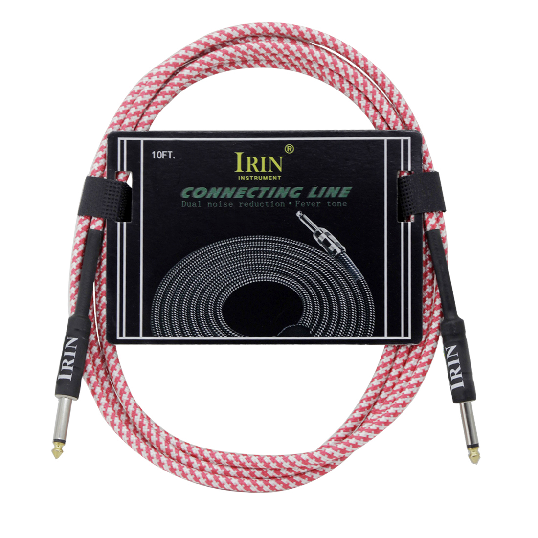 IRIN 6m/20ft 6.35mm Male to Male Straight Braided AMP Instruments Audio?Cable