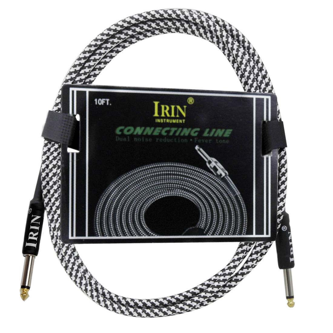 IRIN 6m/20ft 6.35mm Male to Male Straight Braided AMP Instruments Audio?Cable