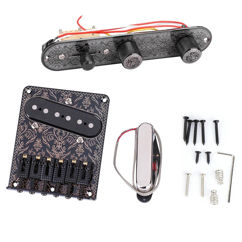 TL Guitar Bridge Single Coil Neck Pickup Volume Control Plate Circuit Set
