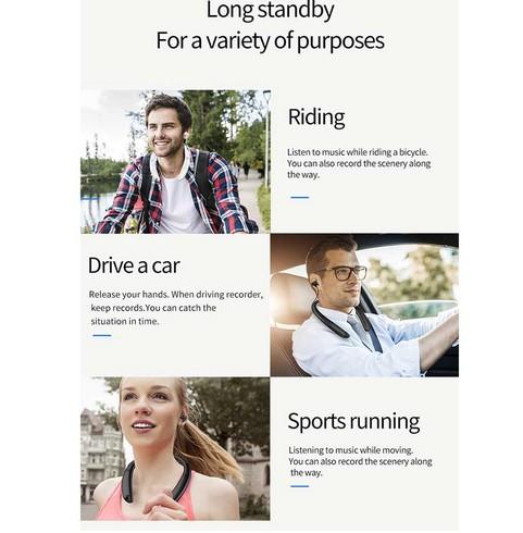 Wireless Bluetooth Stereo Earphone Neck-hanging Headphone  with external speaker