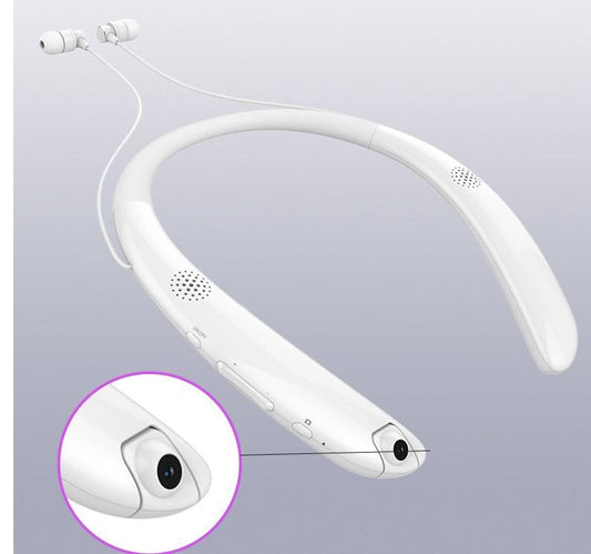 Wireless Bluetooth Stereo Earphone Neck-hanging Headphone  with external speaker