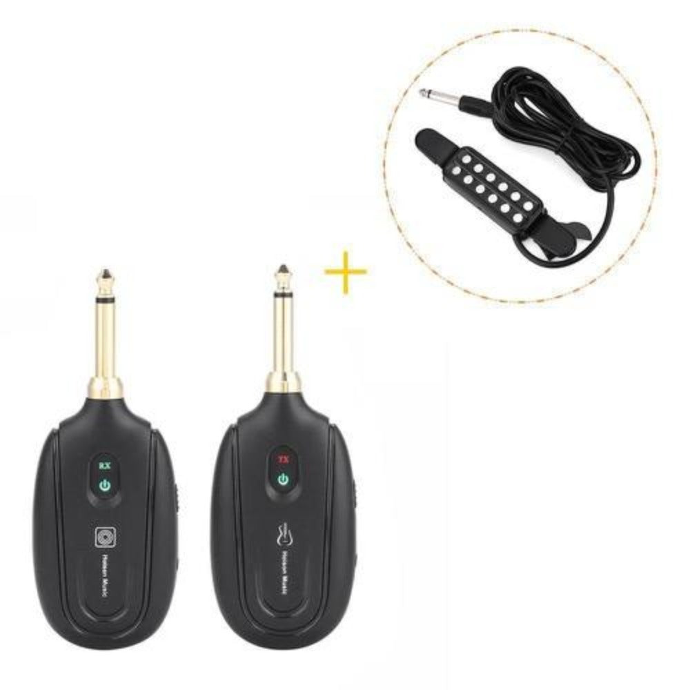 Hoison M7 Wireless Guitar System Built-in Rechargeable Lithium Battery Digital Transmitter Receiver for Electric Guitar Bass (5 Channels)