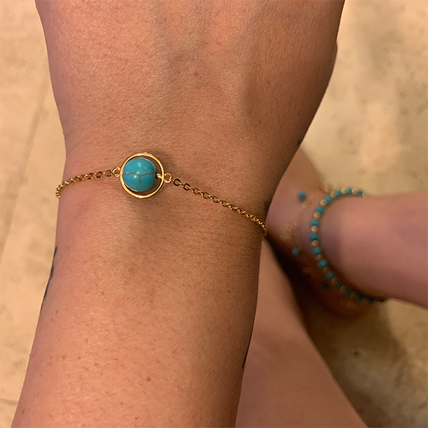 Golden Strand Turquoise Bracelet
