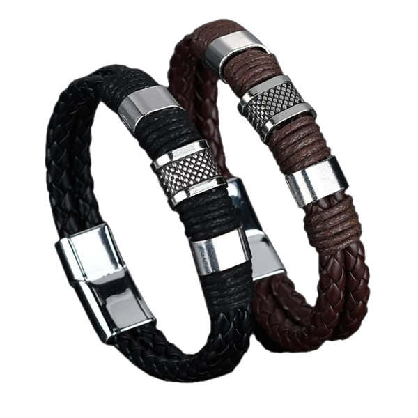 Exquisite Woven Leather Bracelet for Men