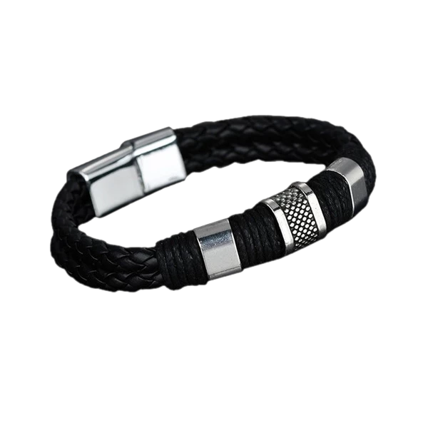 Exquisite Woven Leather Bracelet for Men