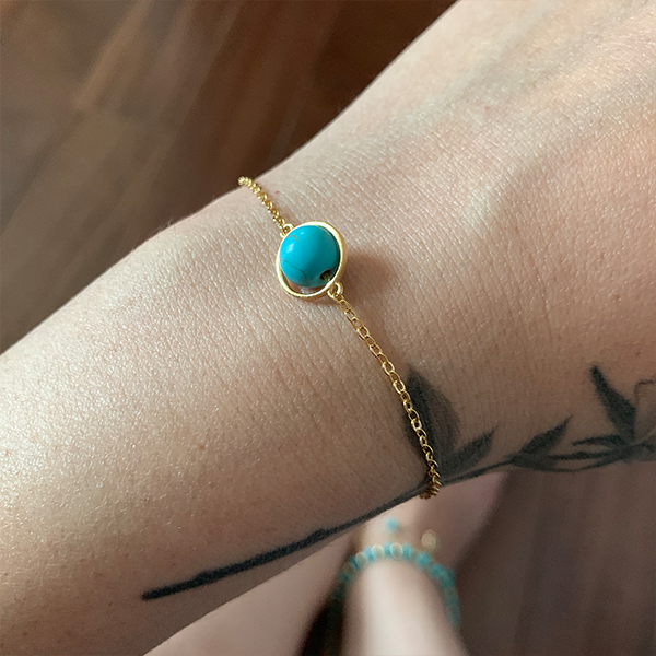 Golden Strand Turquoise Bracelet