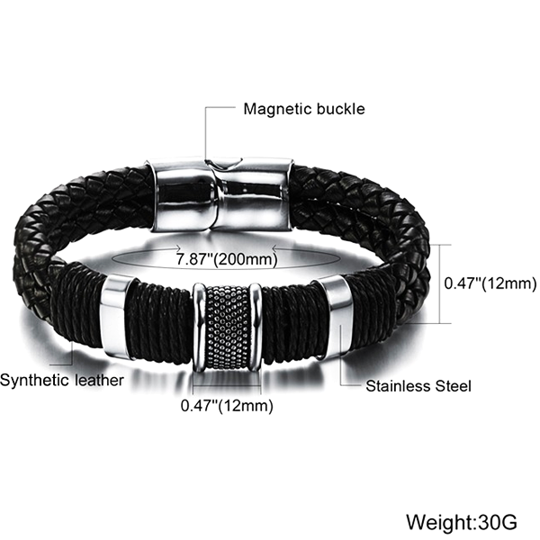 Stainless Steel Magnetic Clasps Bracelet