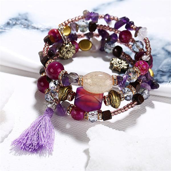 Cosmic Beads Wrist Wrap Bracelet