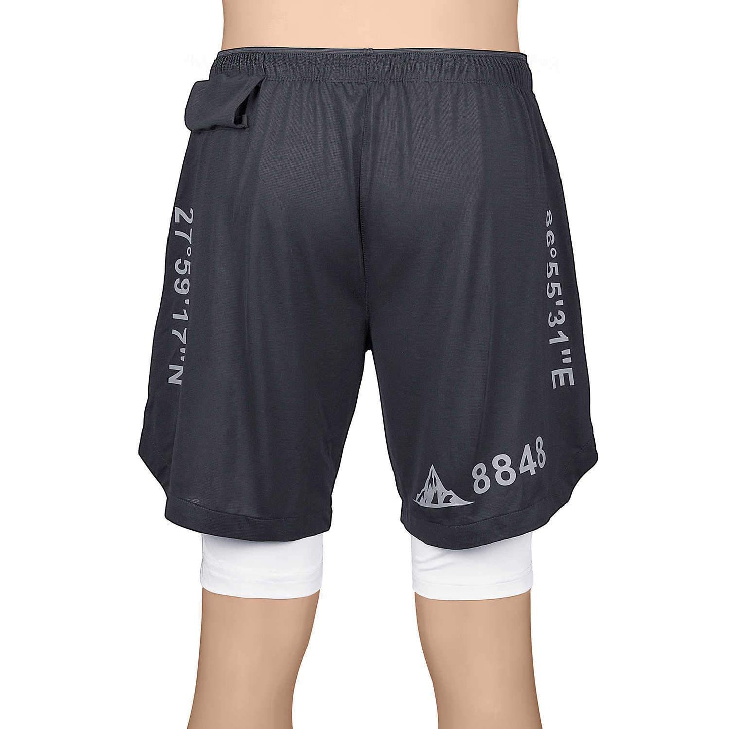 Hoison Sports EVEREST 2020 Men's Running Shorts Quick Dry Lightweight Zipper Pocket Short Pants for Athletic Gym Workout (2-in-1 Liner Designed)