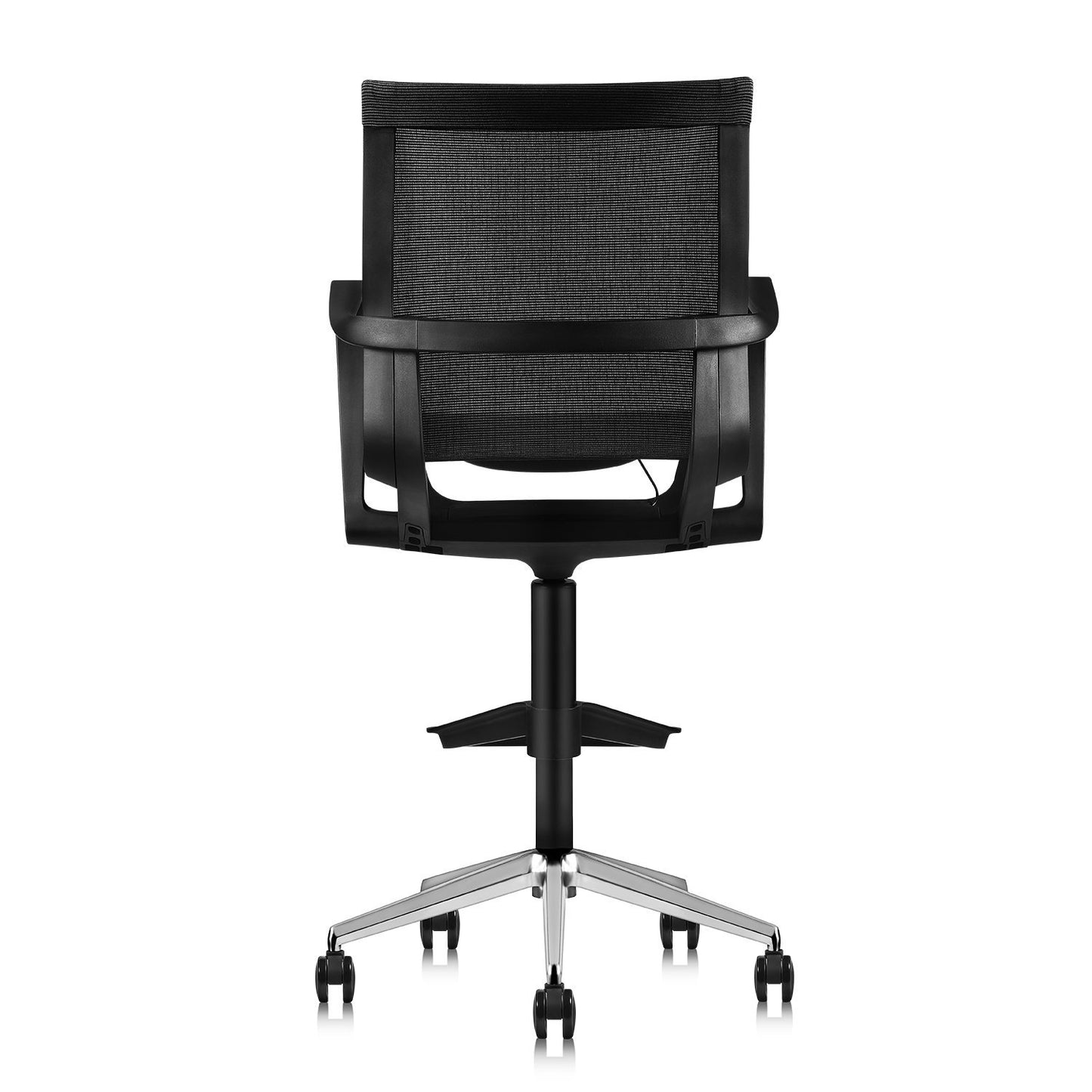 Ergonomic Drafting Chair | with Sports Spine and Foot Carrier | Breathable Mesh Fabric | Black Nylon Frame with Standard Carpet Casters